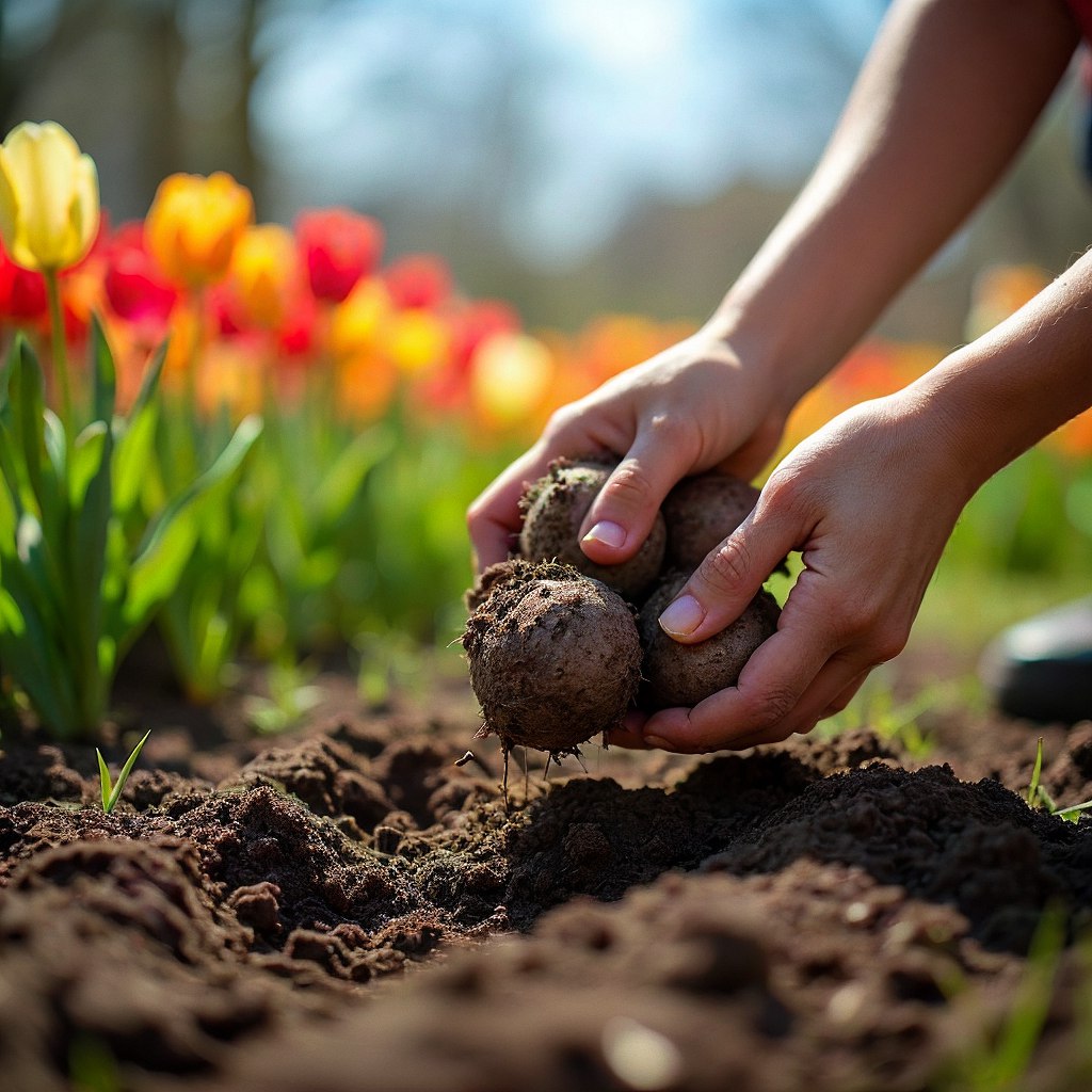 planting tulip bulbs